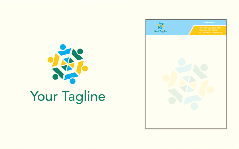 Logo-ontwerp raadplegen met briefhoofd