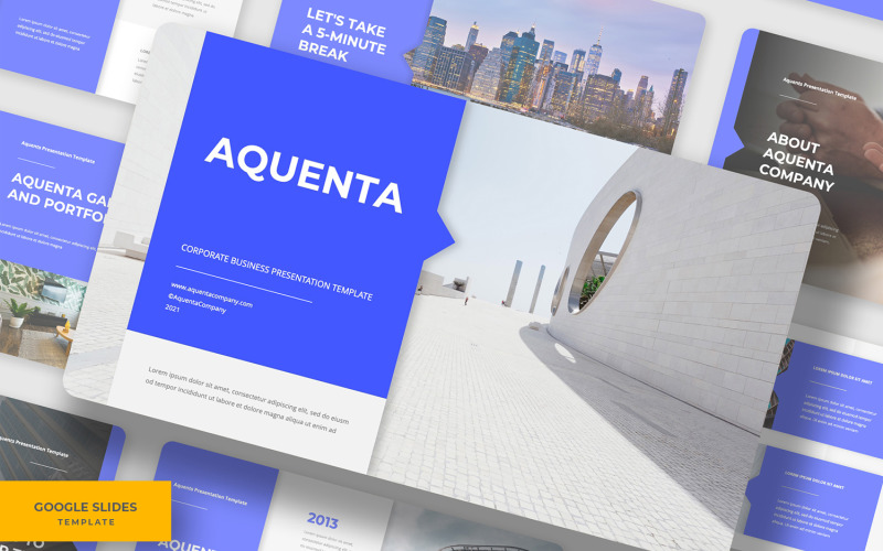 Aquenta - шаблон презентаций Google для корпоративного бизнеса