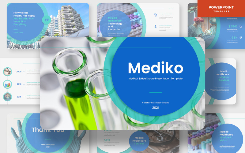 Mediko - Medycyna i opieka zdrowotna Biznes Szablony prezentacji PowerPoint