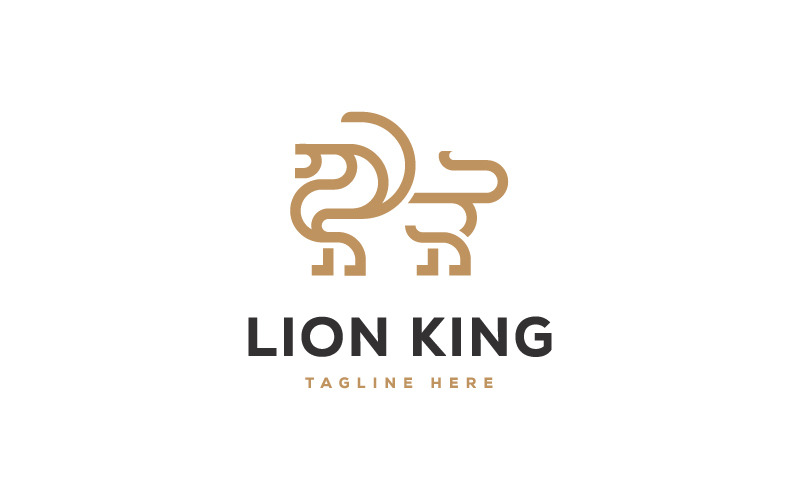 Modern stil Lion logotyp mall