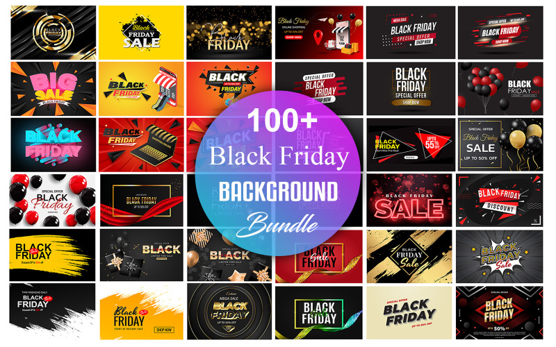 Black Friday Sale Background Bundle