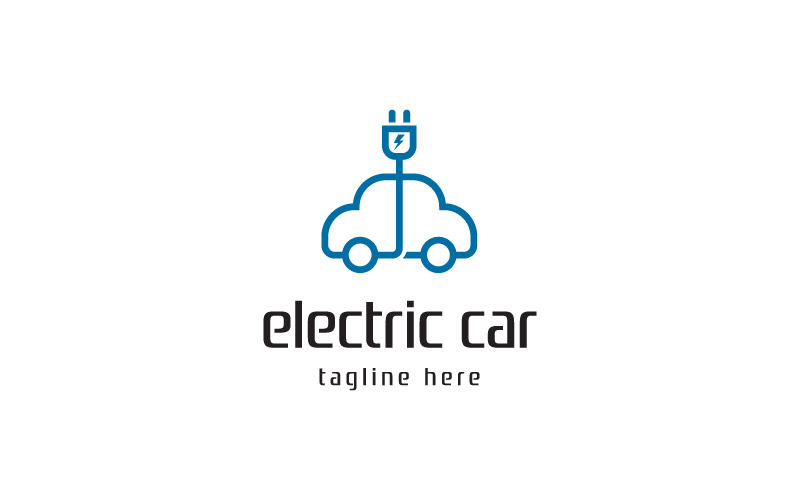 Modello di logo per auto elettrica moderna