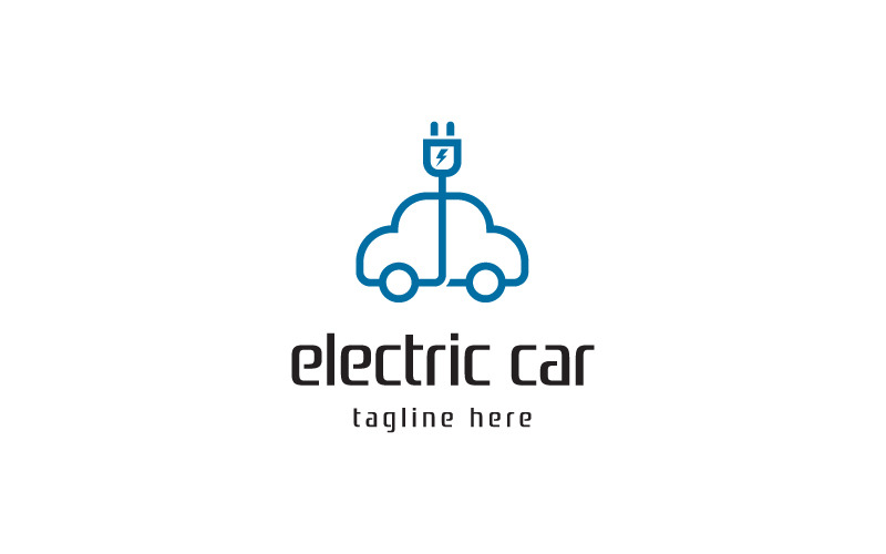 Electric Car Line Style Logo Design Graphic by Artsy Studio · Creative  Fabrica