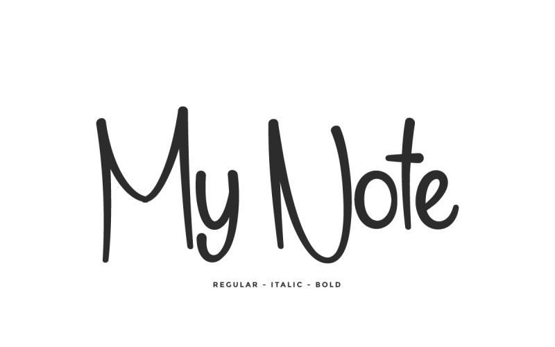 My Note Casual handschriftlettertype