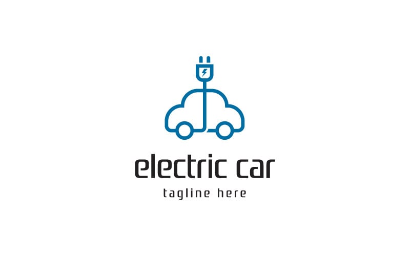 Šablona loga moderního elektromobilu