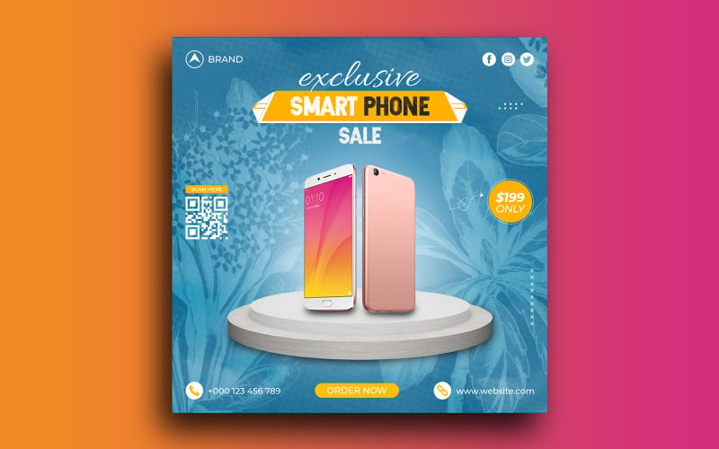 SmartPhone Sale Social Media Post Instagram Post Banner Template