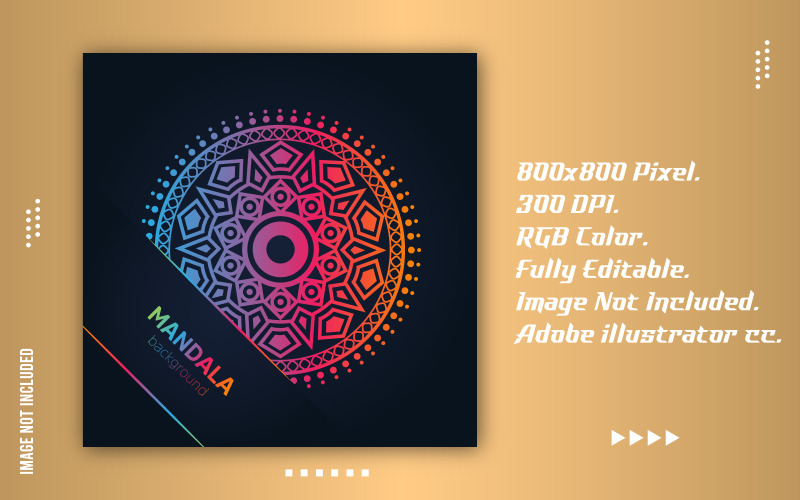 Színező Gradiens Mandala Art Design