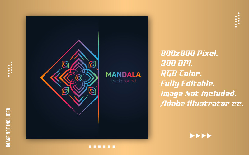 Színező Gradiens Mandala Pattern Art