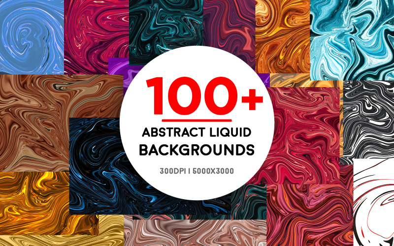 Unique Abstract Liquid Art Backgrounds Bundle Pack