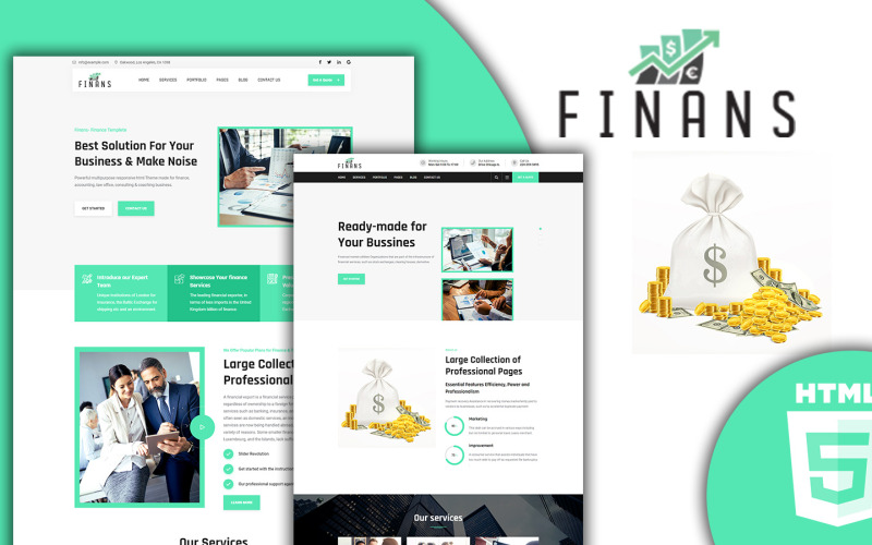 Finans – Pénzügyi HTML5-sablon