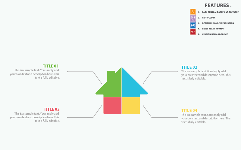 Huis infographic sjabloon