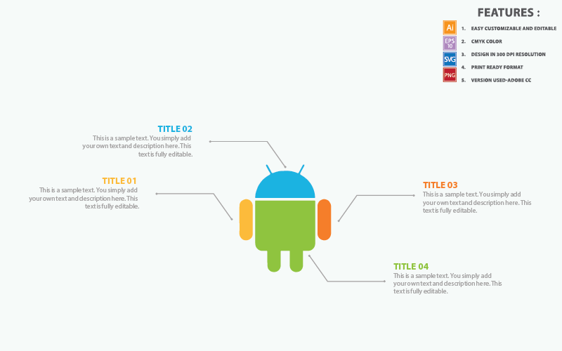Modèle d'infographie Android