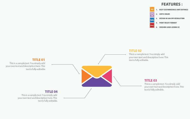 Modello di infografica posta