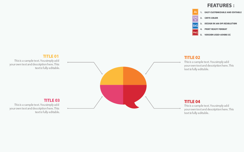 Šablona infographic chat zprávy