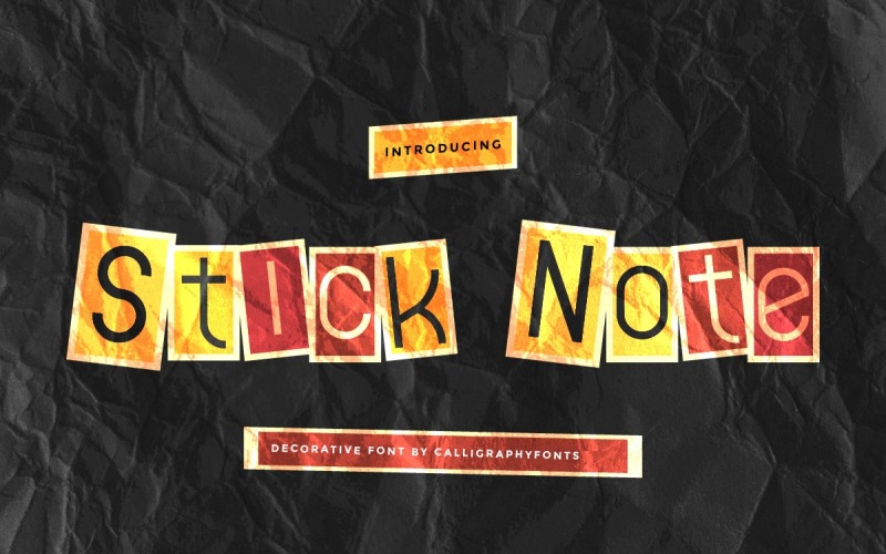 Стильный и веселый шрифт Stick Note