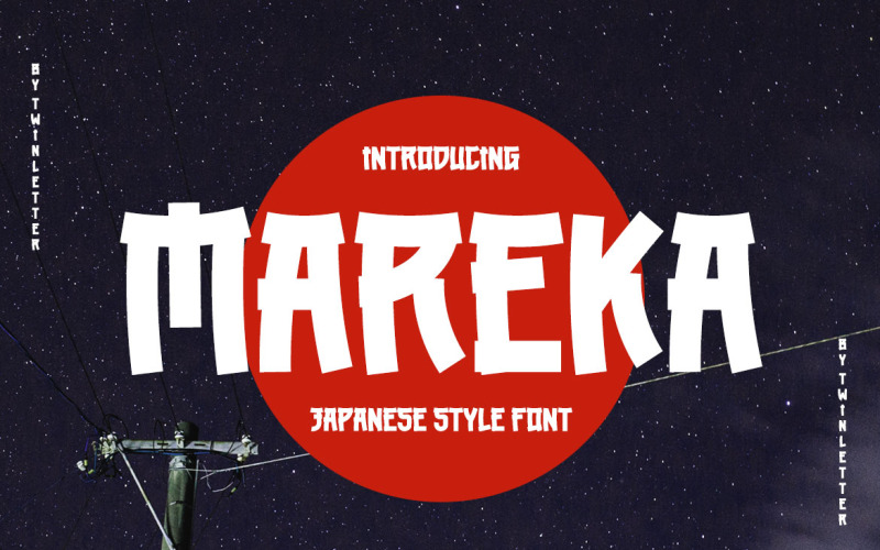 MAREKA - fonte de estilo japonês