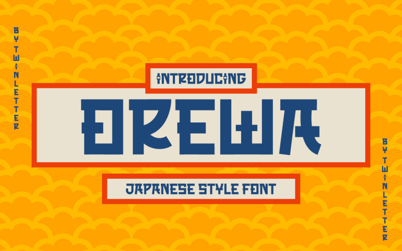 OREWA - шрифт в японском стиле