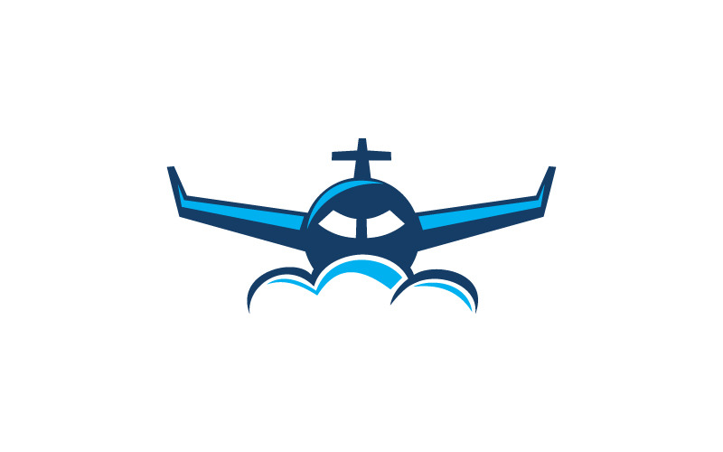 Vliegtuig Reizen Logo Identiteit
