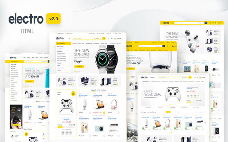 Electro - Elektronik e-handel HTML-mall