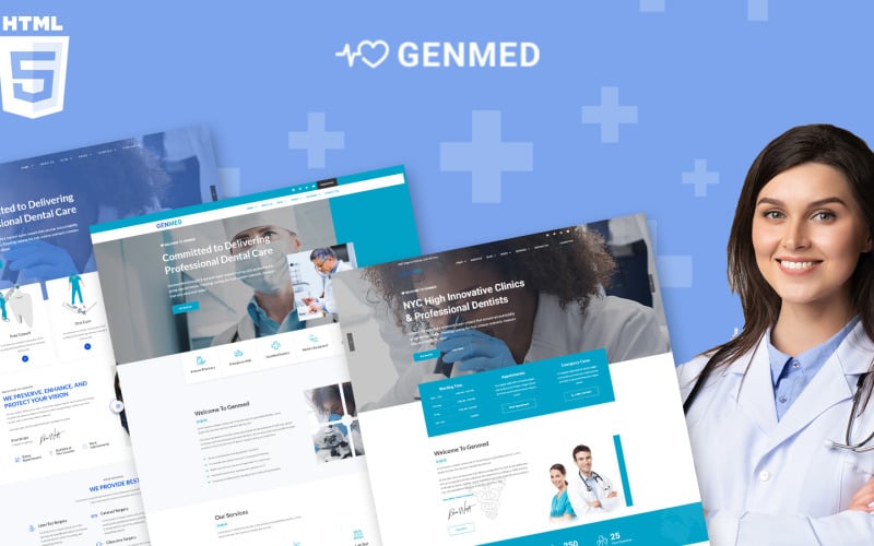 Genmed | Medical Doctors Clinic HTML5 Website Template