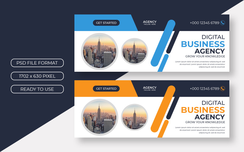 Mise en page de la couverture Facebook du Web d'entreprise