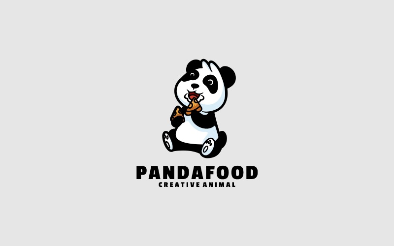 Panda Food Simple Logo Graphic by artnivora.std · Creative Fabrica