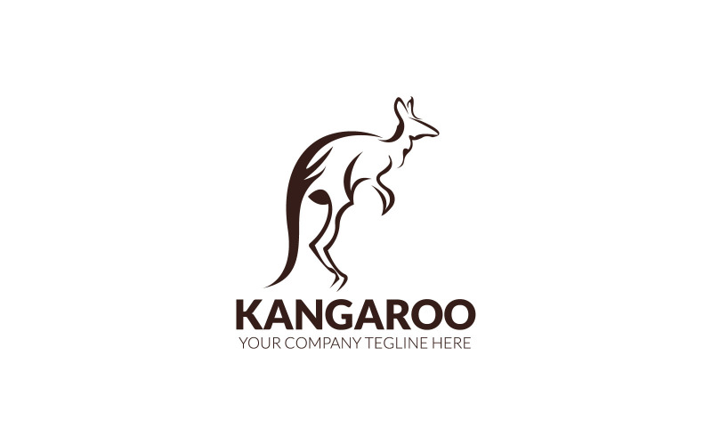 Creative Kangaroo Logo Design Template - TemplateMonster