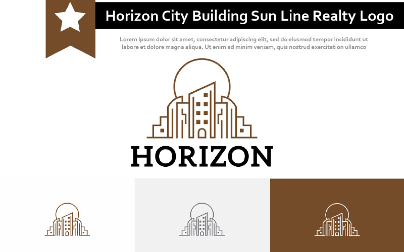 Horizon City Building Metropolis Sun Line Realty Logotipo