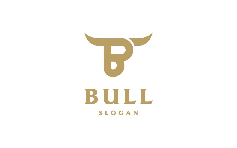Letter B Bull Logo Template