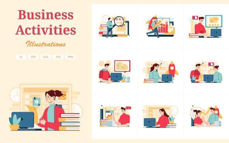 M323 - Pacote de ilustração de negócios para startups