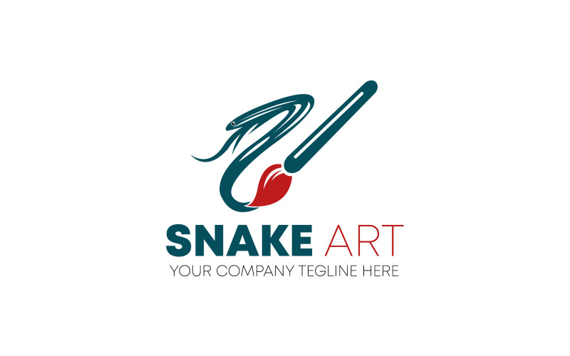 Plantilla de diseño de logotipo de arte de serpiente