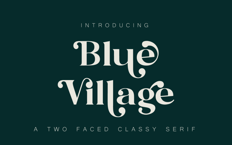 Blue Village – 现代/复古衬线字体