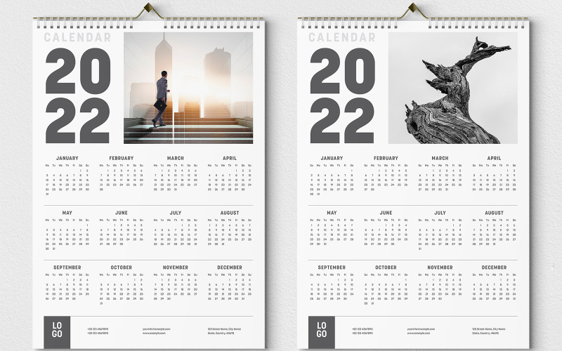 Calendário de parede 2022. Pronto para impressão