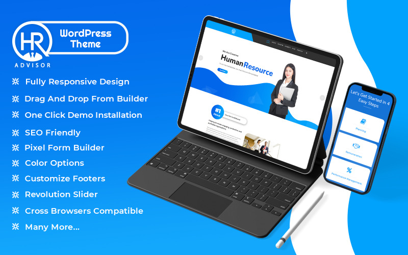 HR Advisor-Lidské zdroje a nábor WordPress Téma