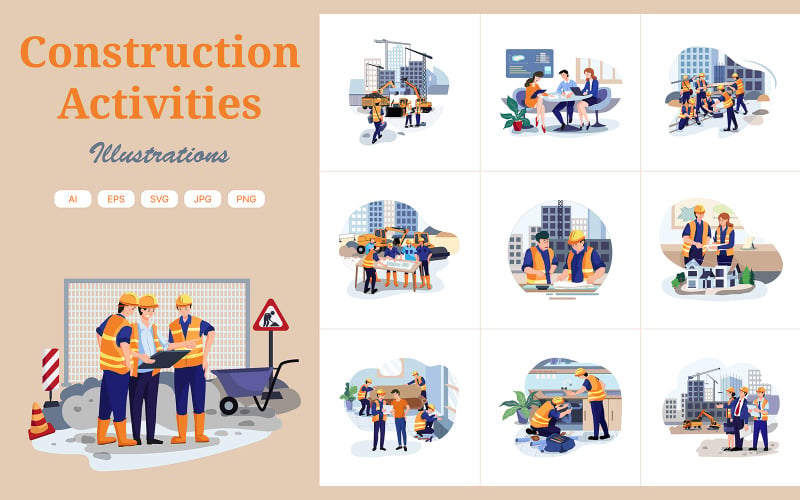 M324 - Pack d'illustrations de construction