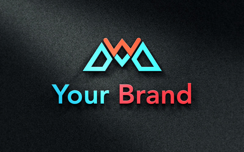 Szablon projektu kreatywnego logo MW