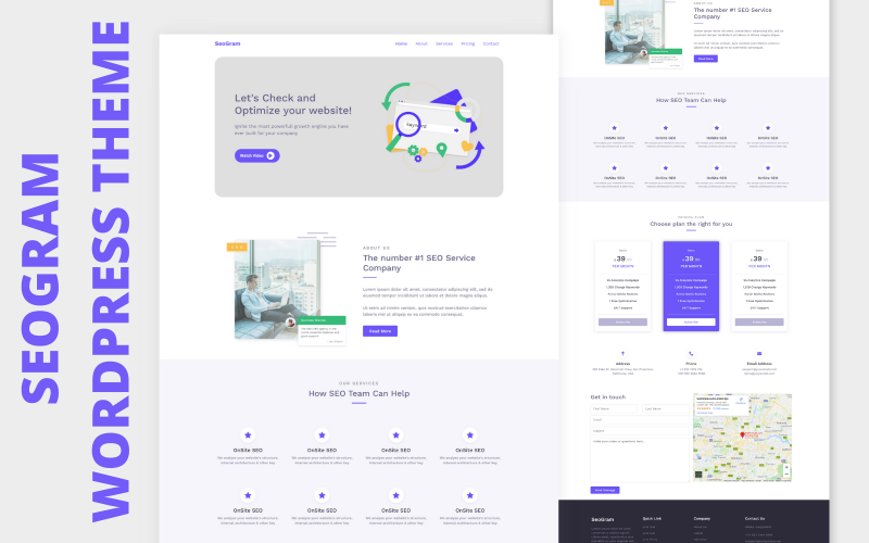 Tema WordPress de Seogram One Page