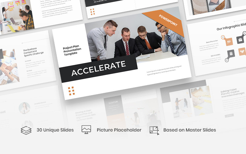 Accelerera - PowerPoint-mall för projektplan