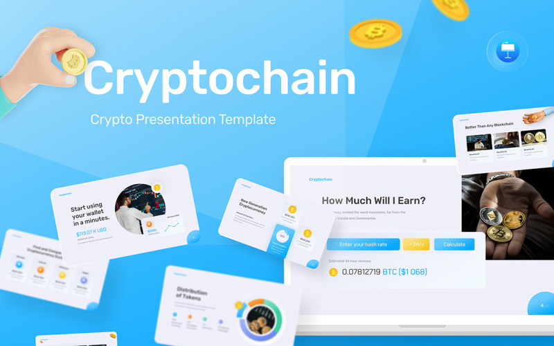Cryptochain Professional Keynote-sjabloon