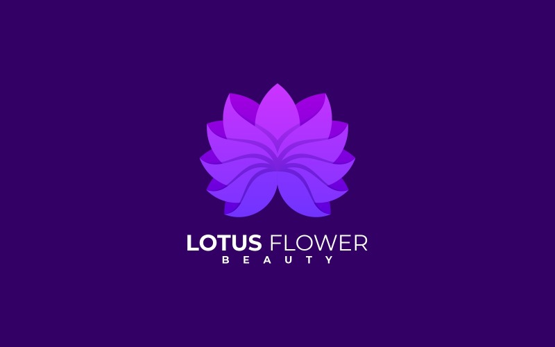 Logo de dégradé de fleur de lotus