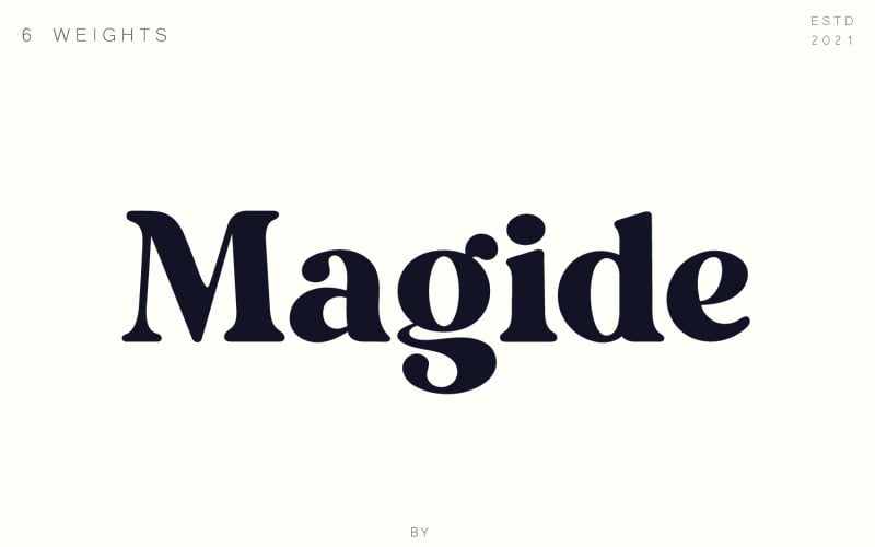 Magide - современный шрифт с засечками