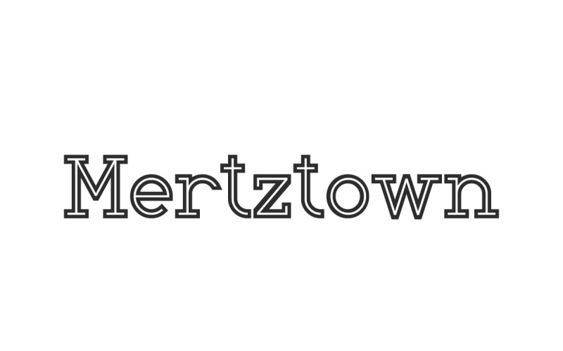 Mertztown Serif-lettertype weergeven