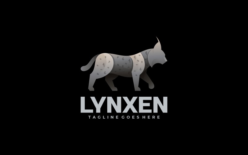 Styl logo Lynx w kolorze gradientu