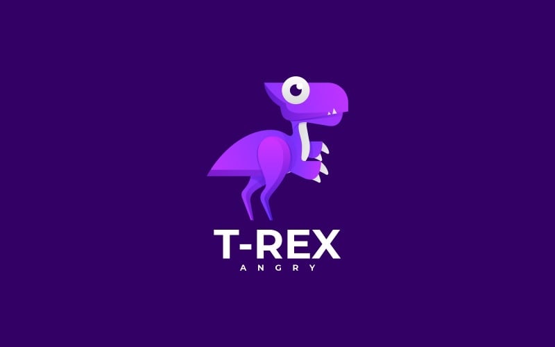 Style de logo dégradé T-Rex