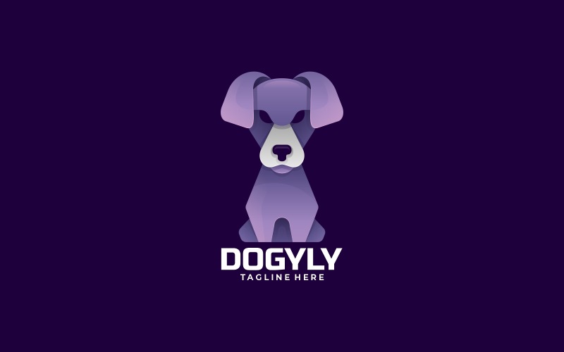 Vector Dog Gradient Logotypstil