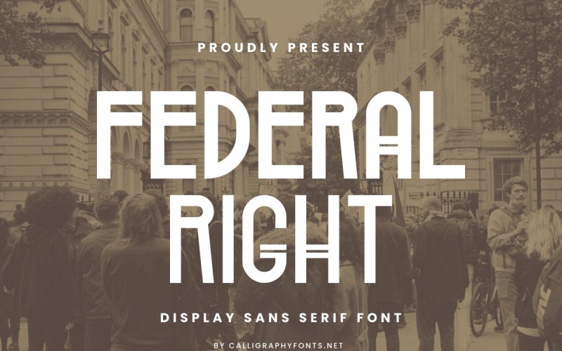 Дисплейный шрифт Federal Right Sans Serif