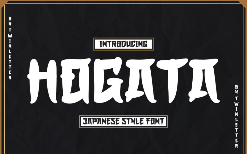 HOGATA - japán stílusú betűtípus