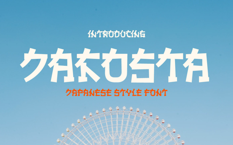 JAKOSTA - Japán stílusú betűtípus
