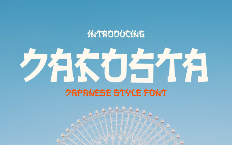 JAKOSTA - Lettertype in Japanse stijl