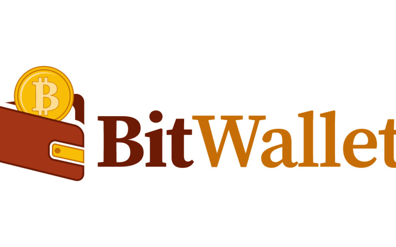 Шаблон логотипа Bit Wallet Crypto